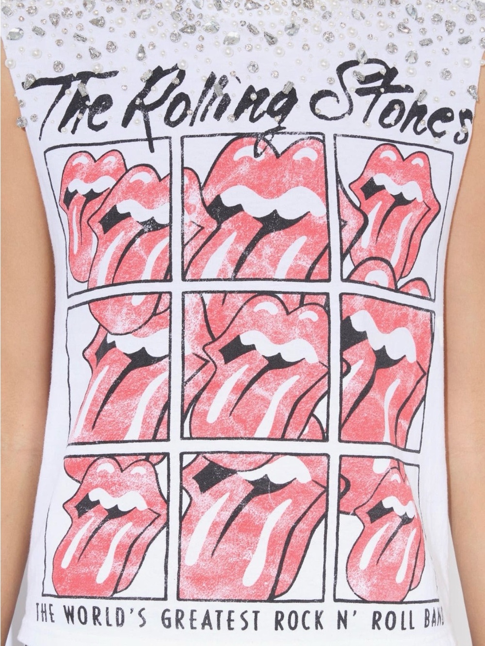 ALICE + OLIVIA
Micah Crystal Detail
Rolling Stones Graphic
Muscle T-Shirt Sz M/L - Picture 4 of 7